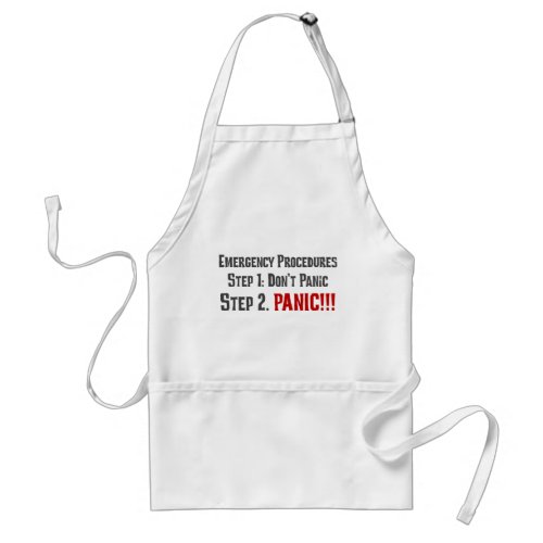 Always Follow Proper Emergency Response Procedures Adult Apron