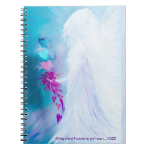 Always & Forever Angel Hearts Spiral Notebook