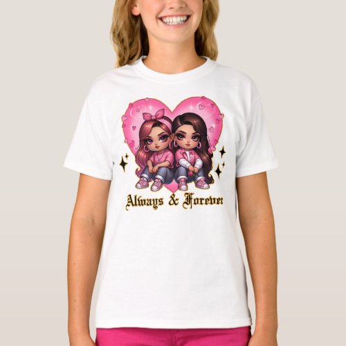 Always  Forever Best friends girls gift T_Shirt
