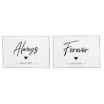 Always Forever Couple Romantic Wedding Anniversary Pillow Case at Zazzle