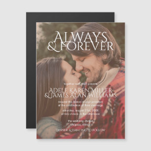 Always & Forever Custom Photo Wedding Magnetic Invitation