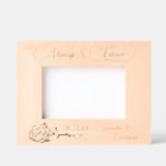 Always & Forever Elegant Rose Small Wedding Engraved Frames<br><div class="desc">Create a lasting memory of your special day with this beautiful etched picture frame. Features fancy script lettering spelling out "Always & Forever" with a single long-stemmed rose, your wedding date, and the names of the couple below. Simple, elegant, and glam, this picture frame is a great gift for the...</div>