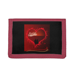 Always & Forever Heart Red Black Women's Wallet