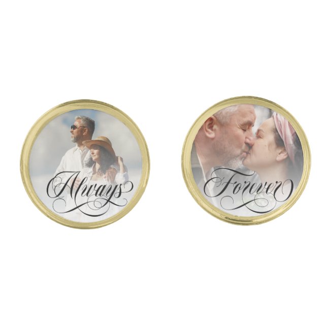 Always & Forever Memorial Photo Cufflinks (Front)