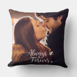 Always & Forever Personalized Photo Throw Pillow