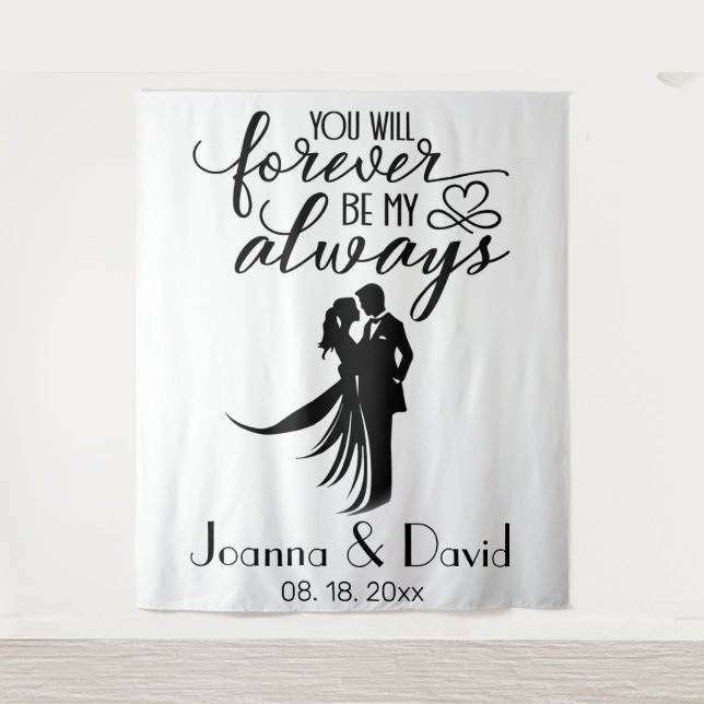 Always & Forever Silhouette Backdrop (Front)