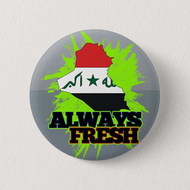 Always Fresh Iraq Button (Front)