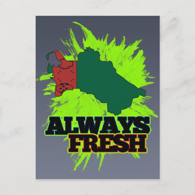 Always Fresh Turkmenistan Postcard (Front)