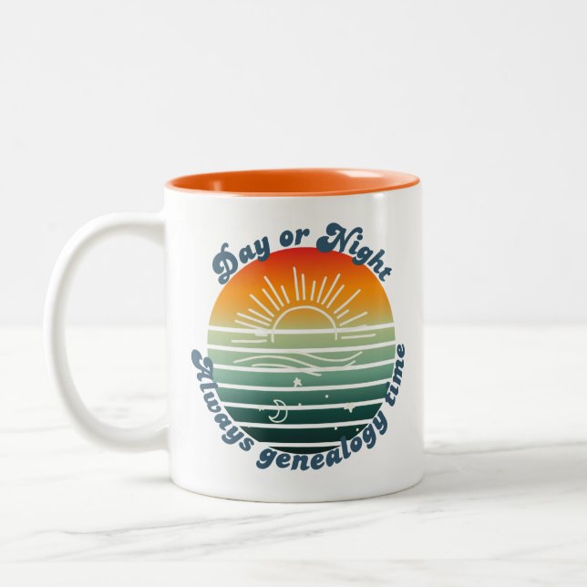Always Genealogy Time Two-Tone Coffee Mug (Left)