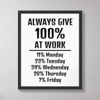 Always Give Funny Sarcastic Work Humor Poster