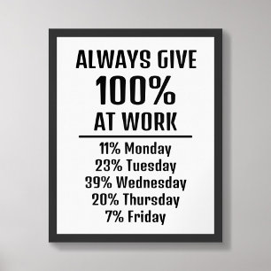 Always Give Funny Sarcastic Work Humor Poster
