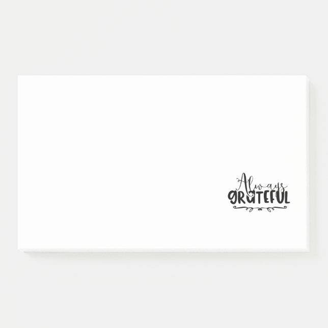 always grateful - typography post-it notes (Front)