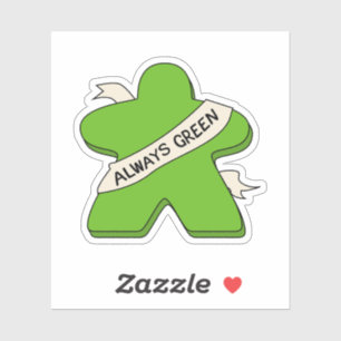 Always Green Meeple Board Game Sticker