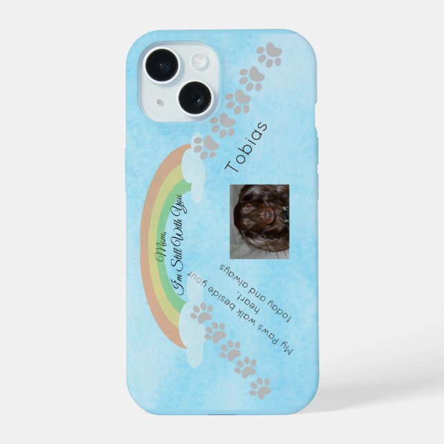 Always Guided by Love’s Pawprints iPhone 15 Case (Back)