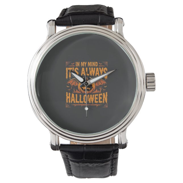 Always Halloween Pumpkin Bat Vector Design_1 Watch (Front)