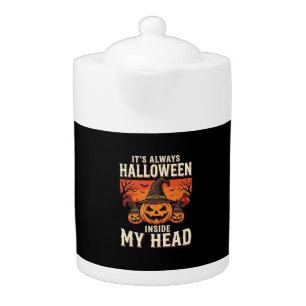 Always Halloween Pumpkin Witch Design_1 Teapot