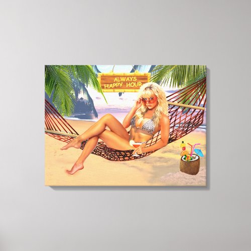 Always Happy Hour Canvas Print