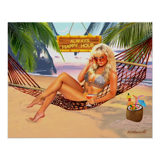 ALWAYS HAPPY HOUR POSTER | Zazzle