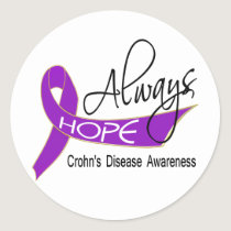 Always Hope Crohn's Disease Classic Round Sticker