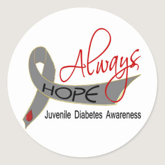 Always Hope Juvenile Diabetes Classic Round Sticker