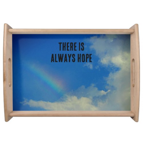 Always Hope Rainbow Inspirational Motivational Serving Tray