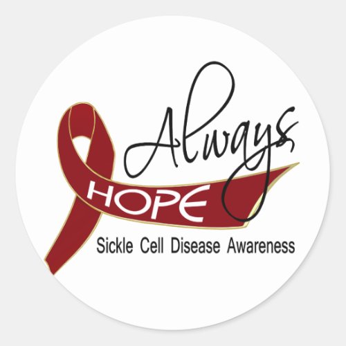 Always Hope Sickle Cell Disease Classic Round Sticker