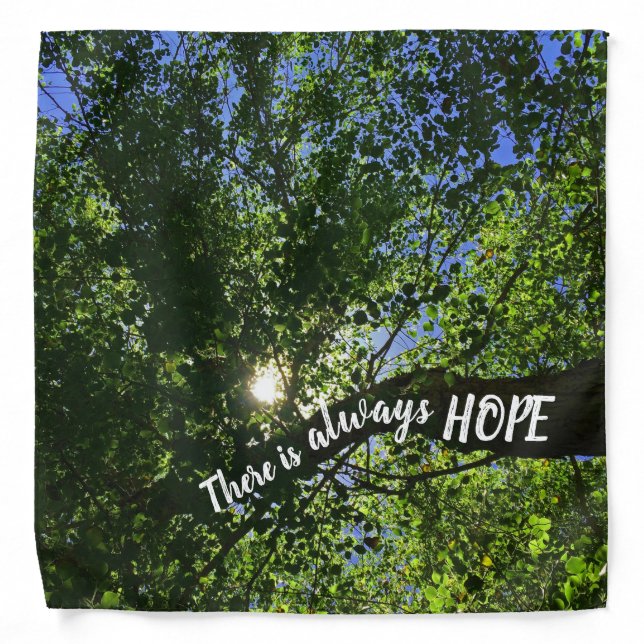 Always Hope Sunlight Through Trees Inspirational Bandana (Front)
