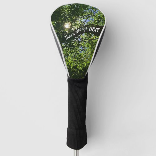 Always Hope Sunlight Through Trees Inspirational Golf Head Cover