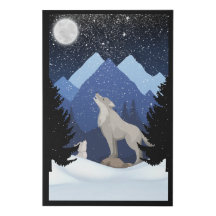 Always Howling Wolves On Canvas Wall Art