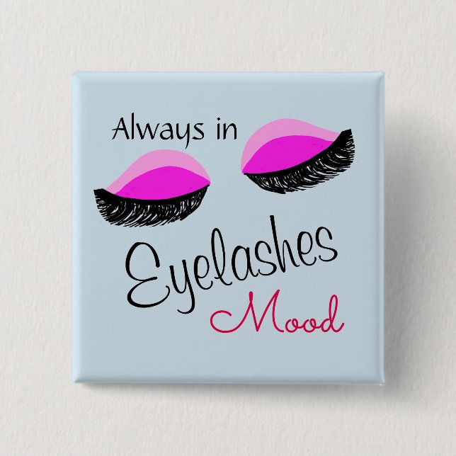 always in eyelashes mood tote bag button (Front)