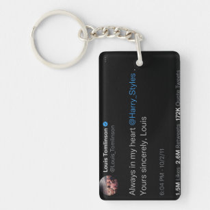 Larry Stylinson Inspired Keychain Louis Tomlinson One 