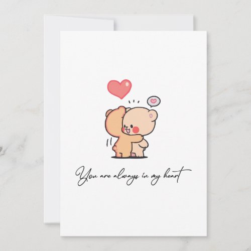 Always in my heart Valentine day Card