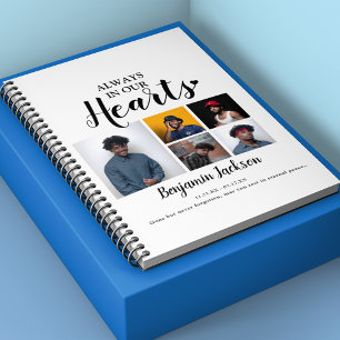 Always In Our Hearts 6 Photo Memorial Guest No Notebook