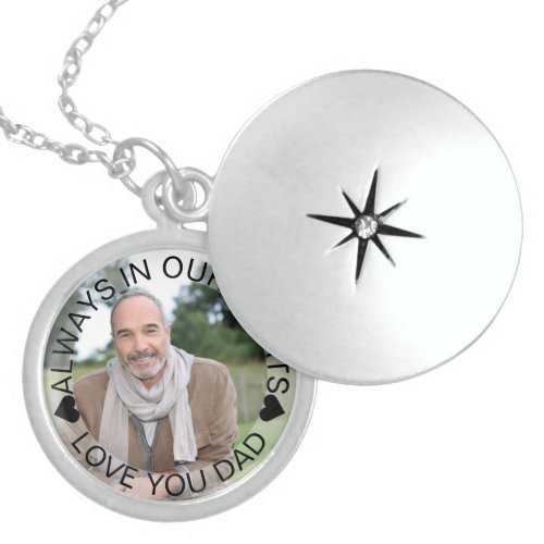 Always in our Hearts Personalized Photo Locket Necklace