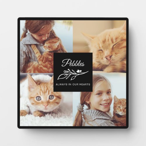 Always In Our Hearts Pet Floral Photo Collage Plaque