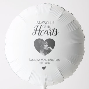 Always In Our Hearts Photo Memorial Balloon
