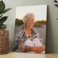 Always In Our Hearts Photo Memorial Keepsake