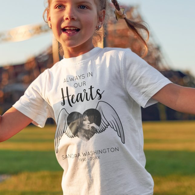 Always In Our Hearts | Photo Memorial T-Shirt (Creator Uploaded)
