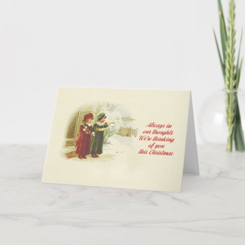 Always in our thoughts at Christmas Holiday Card