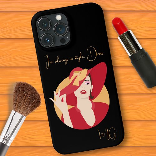 Always in Style Dear Stylish Woman with Red Hat iPhone 13 Pro Max Case