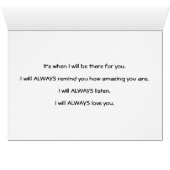 Always - It's When I will Be There for You Cards (Inside Horizontal (Bottom))