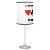 Always Keep A Poker Face When Playing Bridge Table Lamp (Left)