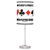 Always Keep A Poker Face When Playing Bridge Table Lamp (Front)