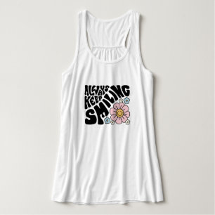 "Always Keep Smiling" Groovy 70s Font Tank Top