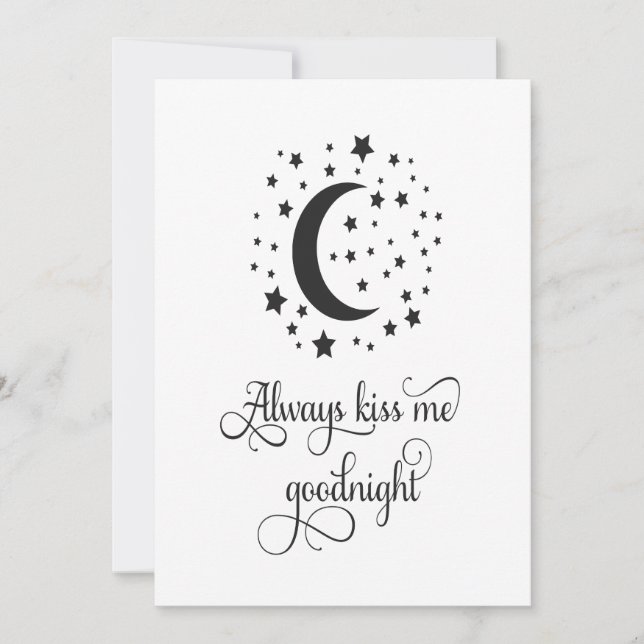 Always Kiss Me Good Night Card (Front)