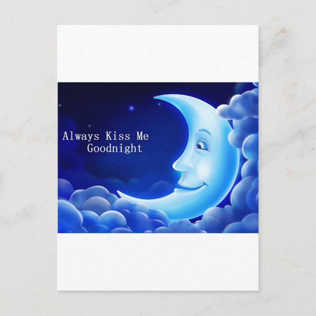 always kiss me good night postcard (Front)
