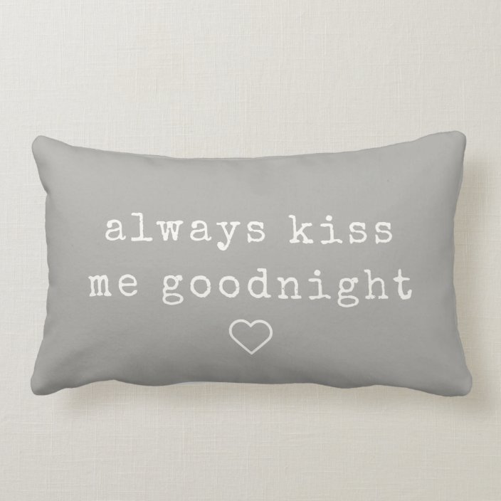 Always Kiss Me Goodnight Vintage Farmhouse Style Lumbar Pillow