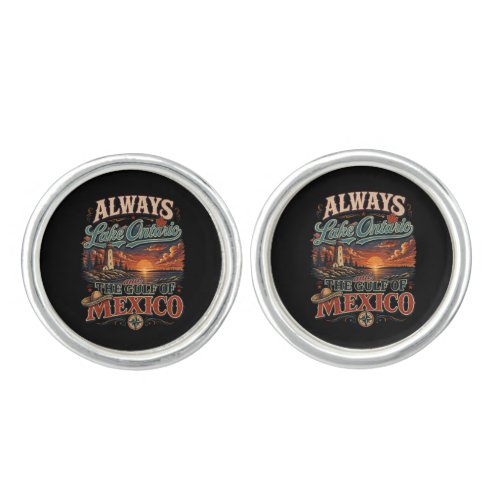 Always Lake Ontario and The Gulf of Mexico Cufflinks