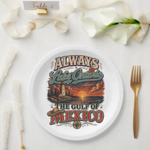 Always Lake Ontario and The Gulf of Mexico Paper Plates