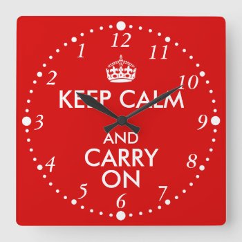 Always Late Keep Calm And Carry On Backwards Clock by keepcalmandyour at Zazzle